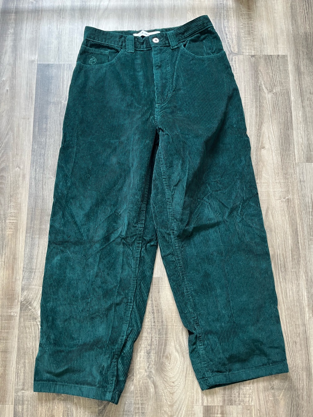 Polar Skate Co men’s Forest Green Wide-Leg Corduroy Pants